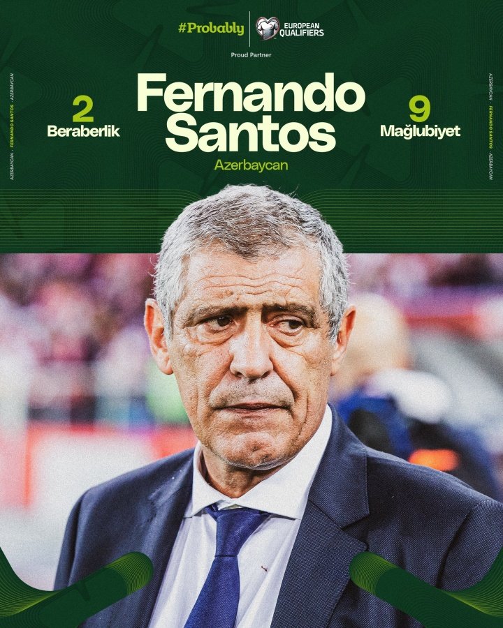 无能为力！70岁老帅桑托斯带阿塞拜疆11战0胜9负，遭冰岛5球痛击